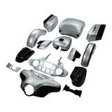 HR3 Brilliant Silver Pearl / Vivid Black Complete Body Fairing Kit For Harley Ultra Limited  FLHTK 14-23