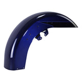 HR3 Zephyr Blue / Black Sunglo Motorcycle 18" Front Mudguard Fender (can be installed with lighting) For Harley Touring Electra Glide Ultra Limited Tri Glide 14-23