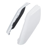 HR3 Stone Washed White Pearl Mid Frame Air Heat Deflectors For Harley Touring and Trike Models 17-24