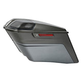HR3 Industrial Gray & Silver Gray CVO Stretched Saddlebags with Speaker Lids