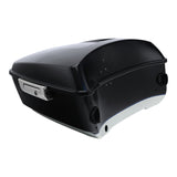 HR3 Midnight Blue / Barracuda Silver King Size Tour Pack Luggage with Speaker Cut Outs For 14-24 Harley Touring