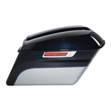 HR3 Midnight Blue / Barracuda Silver Hard Saddlebags Harley Hard Bags (Regular) For 14-23 Harley Touring