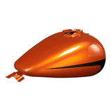 HR3 Scorched Orange / Black Denim Gas Tank For 2008-2023 Harley Touring Models