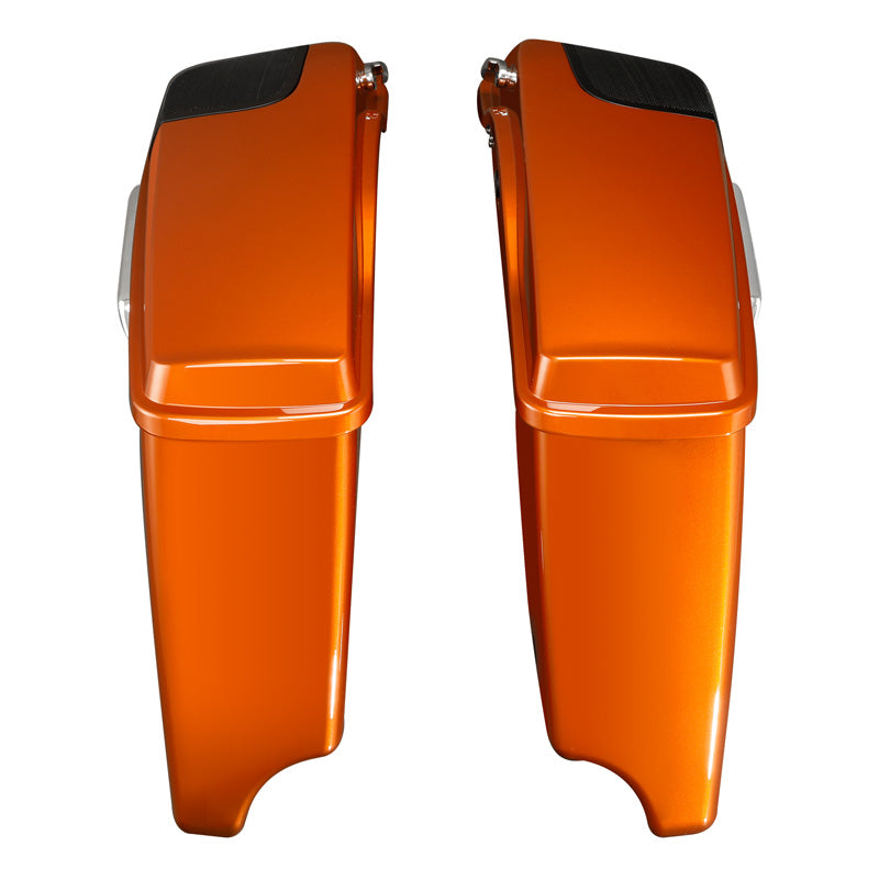 HR3 Scorched Orange / Black Denim CVO Stretched Saddlebags with Speaker Lids CVO ROAD GLIDE（FLTRXSE）2018