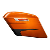 HR3 Scorched Orange / Black Denim CVO Stretched Saddlebags