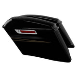 HR3 Black Quartz CVO Stretched Saddlebags For 14-23 Harley Touring