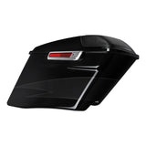 HR3 Dark Slate Candy / Arctic Black CVO Stretched Saddlebags with Speaker Lids For 14-23 Harley Touring