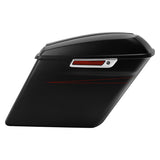 HR3 Black Denim Special 5" Stretched Extended Saddlebags For Harley Touring 2014-2022
