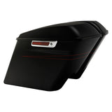 HR3 Black Denim Special 5" Stretched Extended Saddlebags For Harley Touring 2014-2022