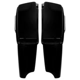 HR3 Vivid Black 2015 Special CVO Stretched Saddlebags with Speaker Lids For 14-23 Harley Touring