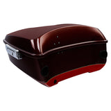 HR3 Mysterious Red Sunglo/ Velocity Red Sunglo King Size Tour Pack Luggage with Speaker Cut Outs For 14-24 Harley Touring