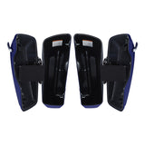 HR3 Zephyr Blue / Black Sunglo CVO Stretched Saddlebags For 14-23 Harley Touring