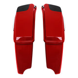 HR3 Billiard Red CVO Stretched Saddlebags with Speaker Lids For 14-23 Harley Touring