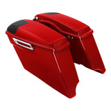 HR3 Billiard Red CVO Stretched Saddlebags with Speaker Lids For 14-23 Harley Touring