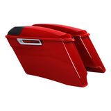 HR3 Billiard Red CVO Stretched Saddlebags with Speaker Lids For 14-23 Harley Touring