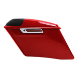 HR3 Billiard Red CVO Stretched Saddlebags with Speaker Lids For 14-23 Harley Touring