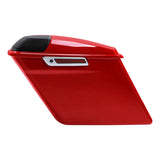 HR3 Billiard Red 5" Stretched Extended Saddlebags with speaker lids For Harley Touring 2014-2023