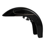 HR3 Black Quartz  Motorcycle 18" Wide Tire Front Mudguard Fender For Harley Touring Models 2014-2023