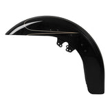 HR3 Black Quartz  Motorcycle 18" Wide Tire Front Mudguard Fender For Harley Touring Models 2014-2023