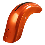 HR3 Scorched Orange / Black Denim Motorcycle Mudguard CVO STYLE REAR FENDER FOR Harley Touring 2014-2023