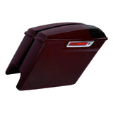 HR3 Billiard-Burgundy 5" Stretched Extended Saddlebags with speaker lids For Harley Touring 2014-2023