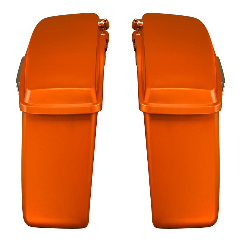 HR3 Scorched Orange / Black Denim Hard Saddlebags (Regular)