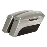 HR3 Silver Fortune / Sumatra Brown Hard Saddlebags Harley Hard Bags (Regular) For 14-23 Harley Touring