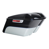 HR3 Midnight Blue / Barracuda Silver Hard Saddlebags Harley Hard Bags (Regular) For 14-23 Harley Touring