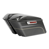 HR3 Industrial Gray Hard Saddlebags Harley Hard Bags (Regular) For 14-23 Harley Touring