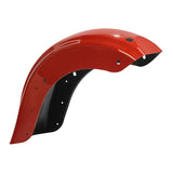 HR3 Pearl Red & Dark Alloy Motorcycle Mudguard CVO STYLE REAR FENDER FOR Harley Touring 2014-2023