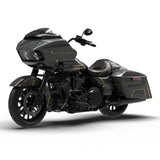 HR3 Gold / Black Geometric Shape Fade Complete Body Fairing Kit For Harley Road Glide Special FLTRXS 15-23