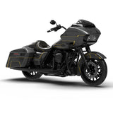 HR3 Gold / Black Geometric Shape Fade Complete Body Fairing Kit For Harley Road Glide Special FLTRXS 15-23