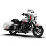 HR3 Candy Red / Silver Honeycomb Fade Street Glide Fairing Kit