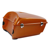 HR3 Amber Whiskey / Vivid Black King Size Tour Pack Luggage with Speaker Cut Outs For 14-24 Harley Touring