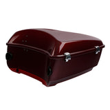 HR3 Mysterious Red Sunglo/ Velocity Red Sunglo King Size Tour Pack Luggage with Speaker Cut Outs For 14-24 Harley Touring