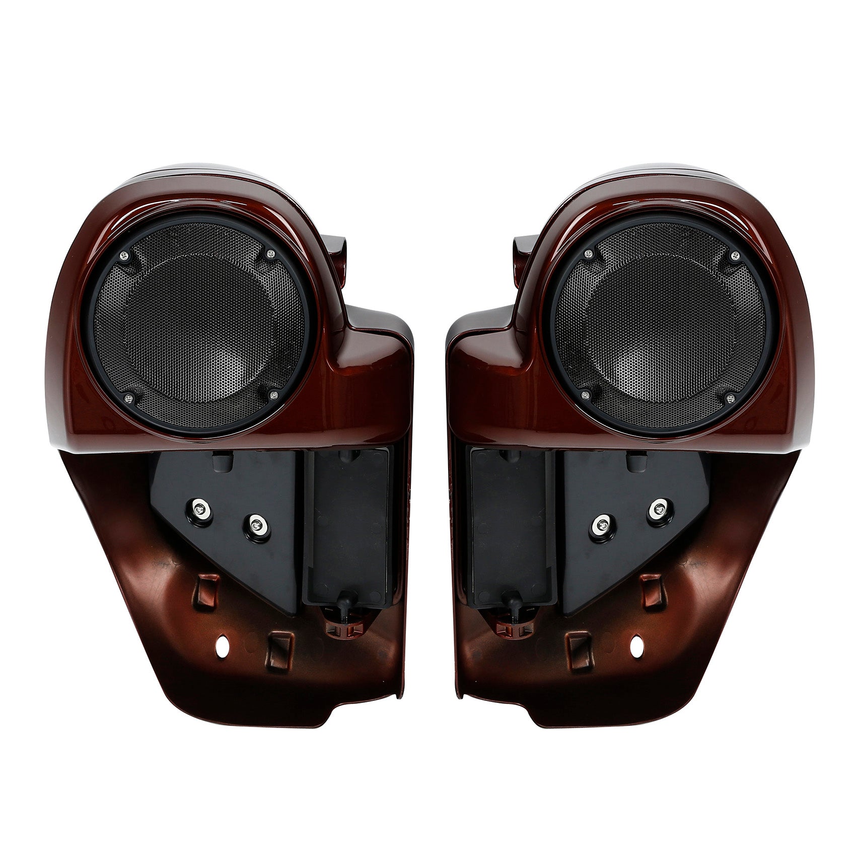 HR3 Auburn Brown & Black & Industrial Gray Vented Lower Fairing Kit with Speaker Pods