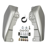 HR3 Silver Fortune / Black Tempest Mid Frame Air Heat Deflectors For Harley Touring and Trike Models 17-24