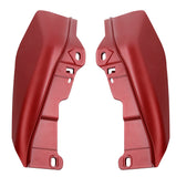 HR3 Wicked Red Denim Mid Frame Air Heat Deflectors For Harley Touring and Trike Models 17-24