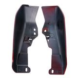 HR3 Wicked Red Denim Mid Frame Air Heat Deflectors For Harley Touring and Trike Models 17-24