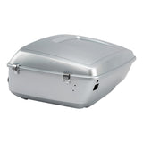 HR3 Brilliant Silver Pearl King Size Tour Pack Luggage with Speaker Cut Outs For 14-24 Harley Touring