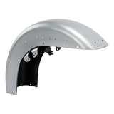 HR3 Brilliant Silver Pearl Motorcycle 18" Front Mudguard Fender (can be installed with lighting) For Harley Touring Electra Glide Ultra Limited Tri Glide 14-23