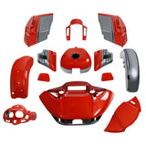 HR3 Pearl Red & Silver Gray CVO Road Glide Fairing Kit