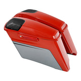 HR3 Orange Lava & Silver Gray CVO Stretched saddlebags with Speaker Lids