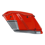 HR3 Orange Lava & Silver Gray CVO Stretched saddlebags with Speaker Lids