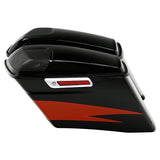 HR3 Sunburst Orange / Starfire Black CVO Stretched Saddlebags with Speaker Lids For 14-23 Harley Touring