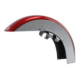 HR3 Wicked Red / Barracuda Silver Motorcycle Front Mudguard Fender (can be installed with lighting) 2019 ROAD GLIDE ULTRA