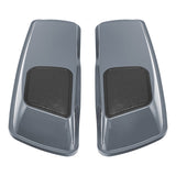 HR3  Gunship Gray 6 X 9" Saddlebags Lid Speaker Cutouts W/ Grill Fit For Harley Touring 2014-2022