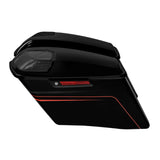 HR3 Black Earth & Vivid Black CVO Stretched Saddlebags with Speaker Lids For 14-23 Harley Touring