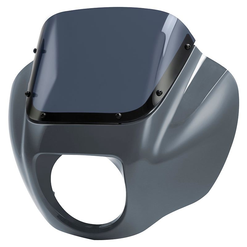 HR3 Gunship Gray Headlight Fairing & Windshield Fit For Harley Softail FXBB FXLR 2018-2022