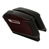 HR3 Black Forest & Wineberry CVO Stretched Saddlebags with Speaker Lids For 14-23 Harley Touring